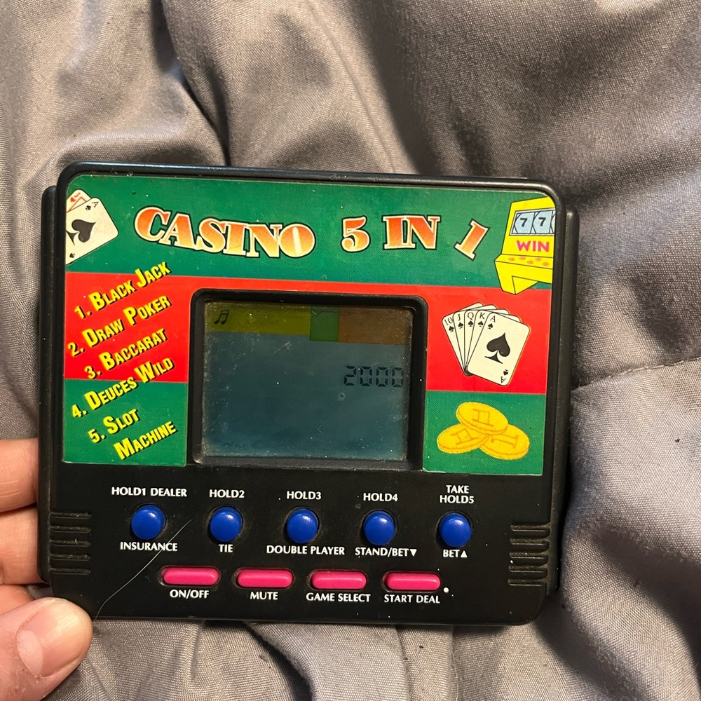 5-in-1 Casino LCD Electronic Handheld Video Game